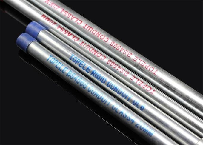 TOPELE GI Conduit Pipe with Electroplated Couplings BS4568 Galvanized Steel Conduit