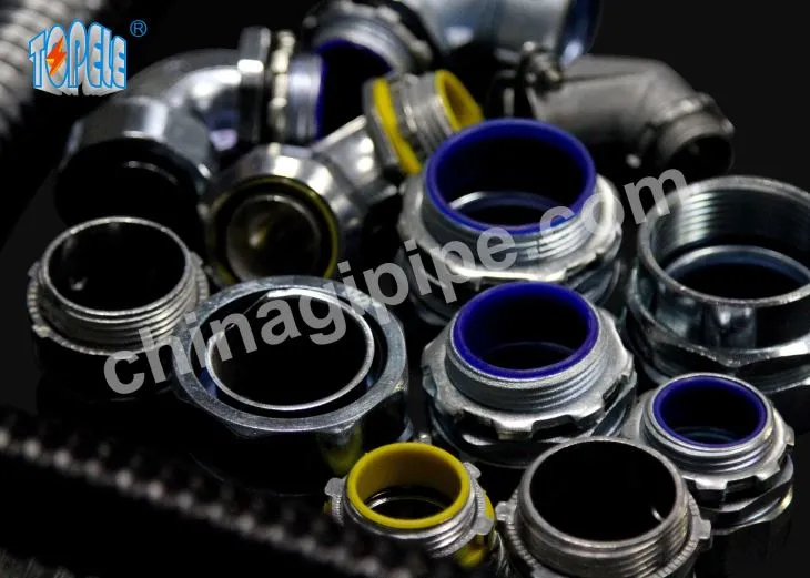 90 度フレキシブルメタルコンジット亜鉛ボックス絞り角度コネクタに柔軟に対応