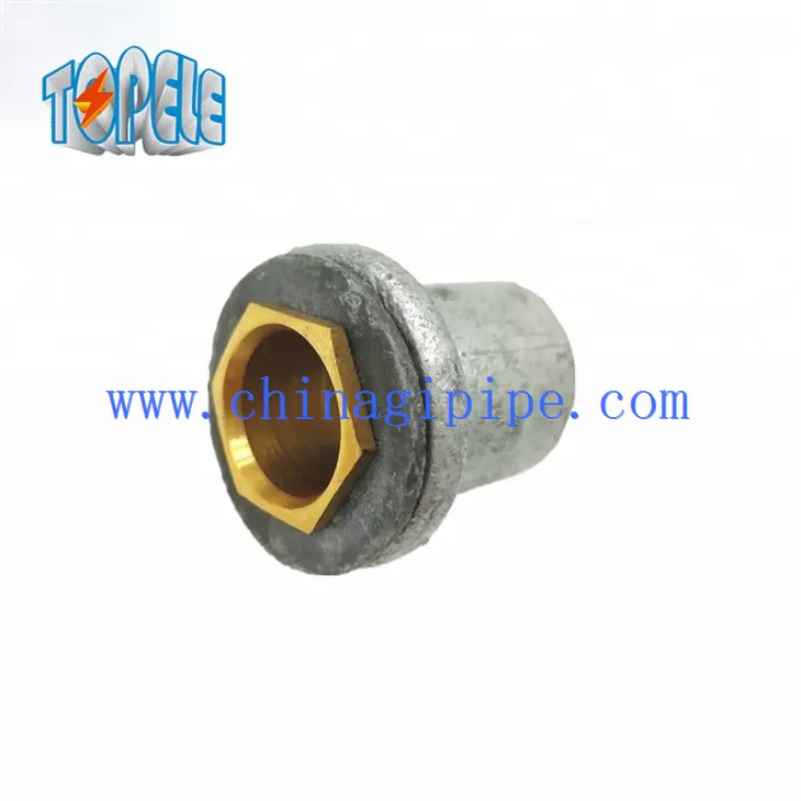 鉛ワッシャーと真ちゅう製ブッシュを備えたコンジットねじ込みフランジカップリング